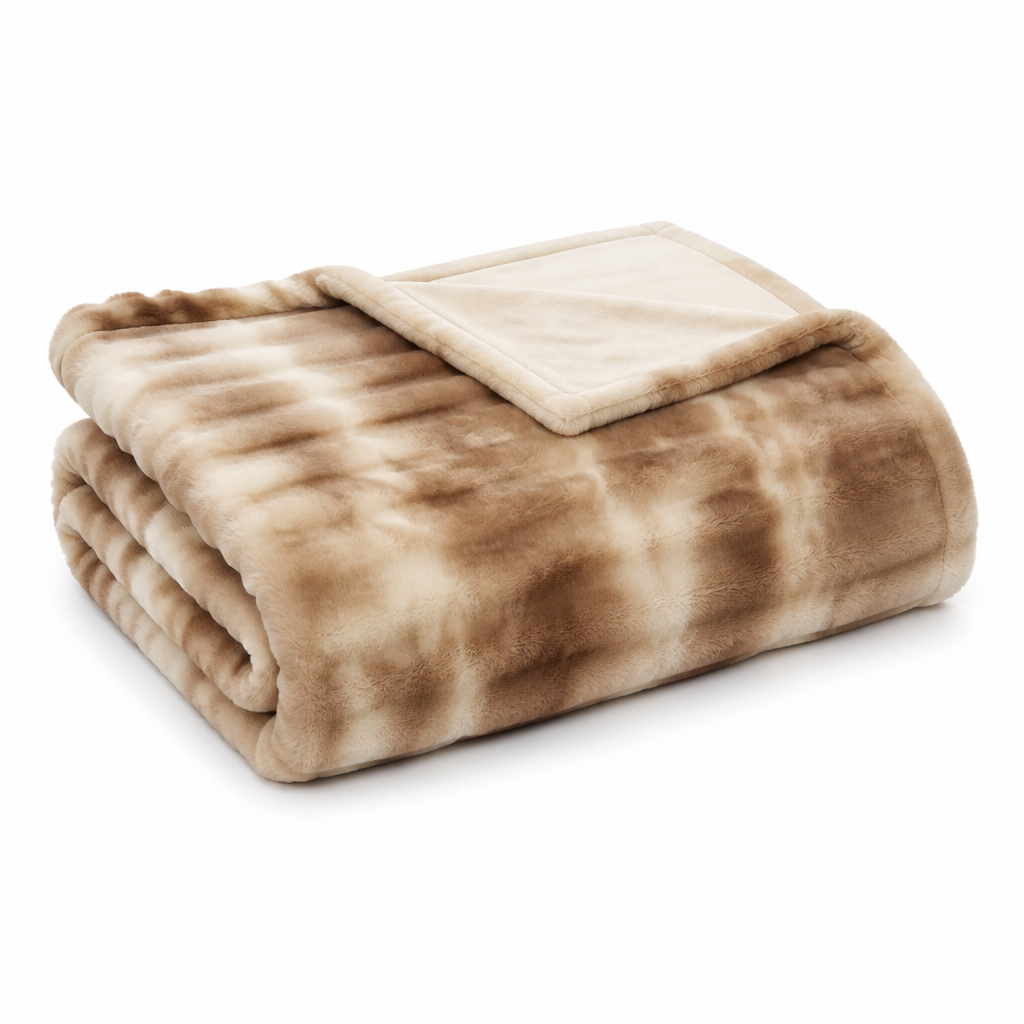 Plushley™ Swirl Tie-Dye Faux Fur Throw Blanket – Soft &amp; Breathable