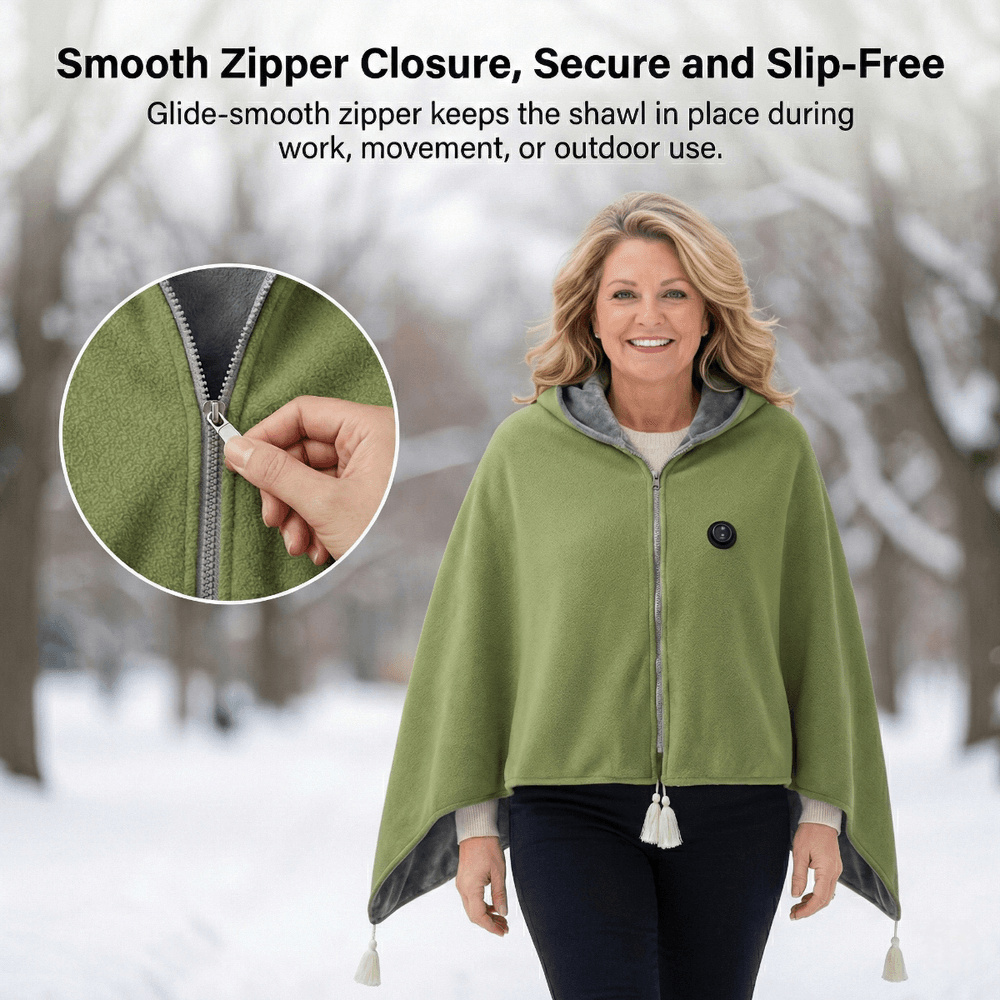 Heated Shawl Blanket - 8-Zone USB Heating, Portable, Office &amp; Camping