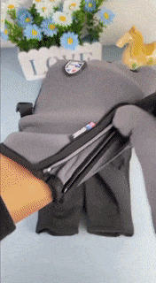 Fleece Thermal Gloves with Zipper Cuff and Touchscreen Tips