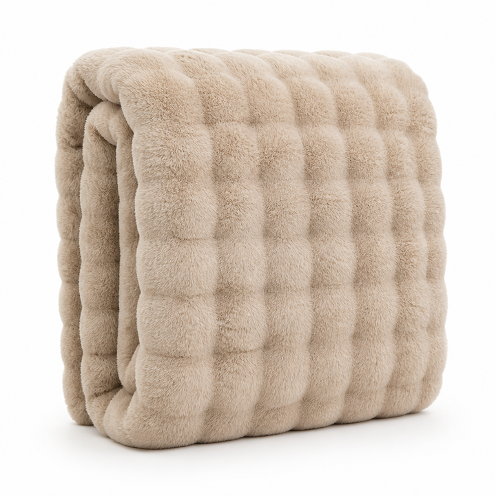 Plushley™ Ribbed Plush Knit Blanket, Soft, Warm and Machine Washable