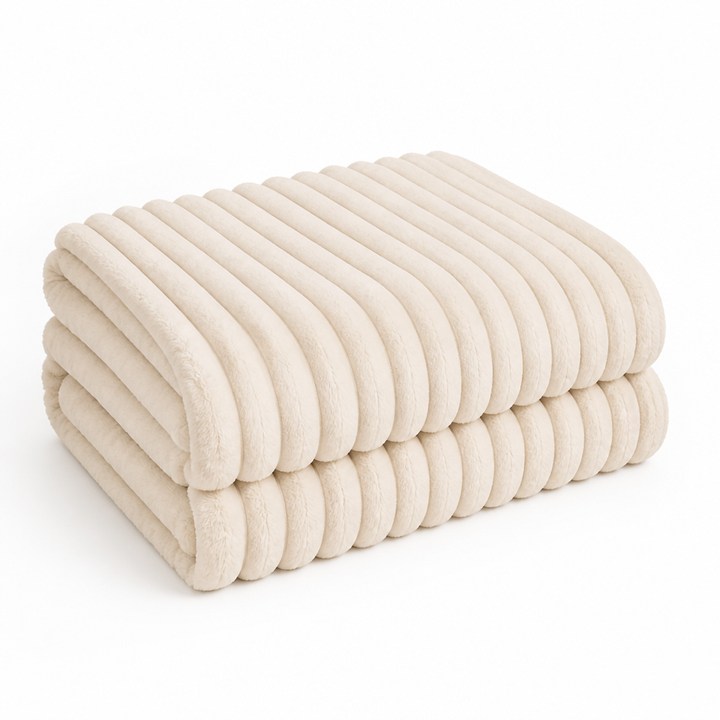 Soft Ribbed Fleece Throw Blanket That Won&