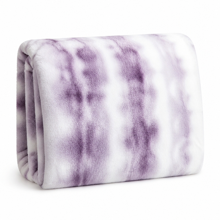 Plushley™ Swirl Tie-Dye Faux Fur Throw Blanket – Soft &amp; Breathable