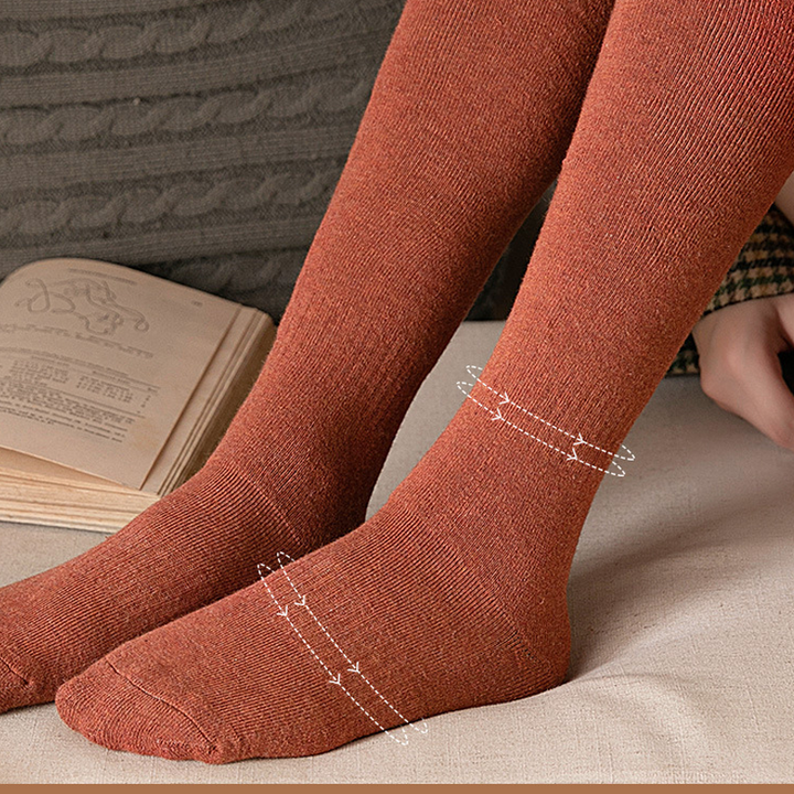 Cable Knit Thigh-High Socks with a Comfy Stretch Fit