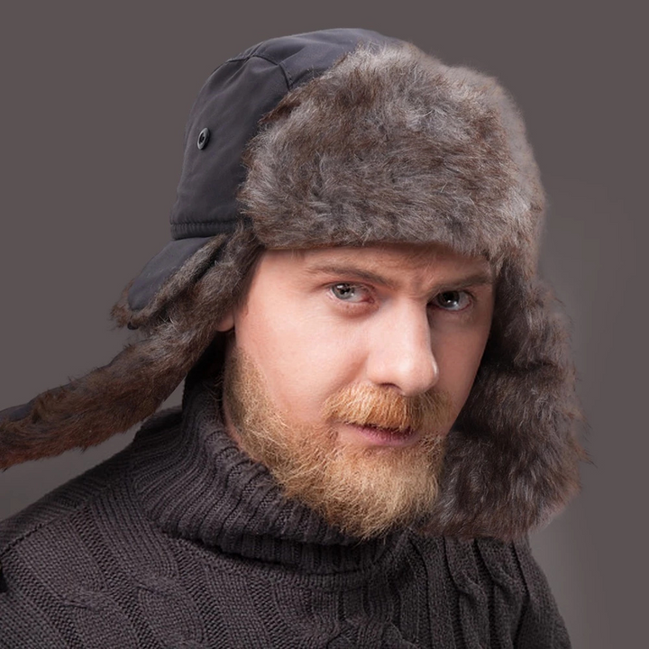 Faux Fur Aviator Trapper Hat with Warm Earflaps