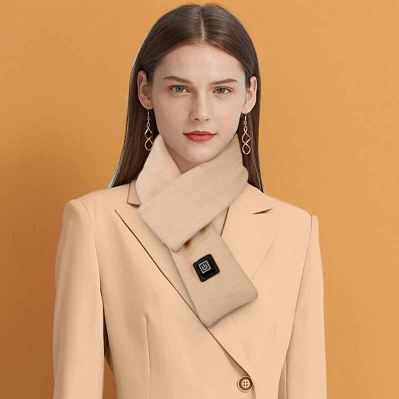 Plushley™ USB Heated Velvet Scarf with 3 Heat Levels up to 52°C