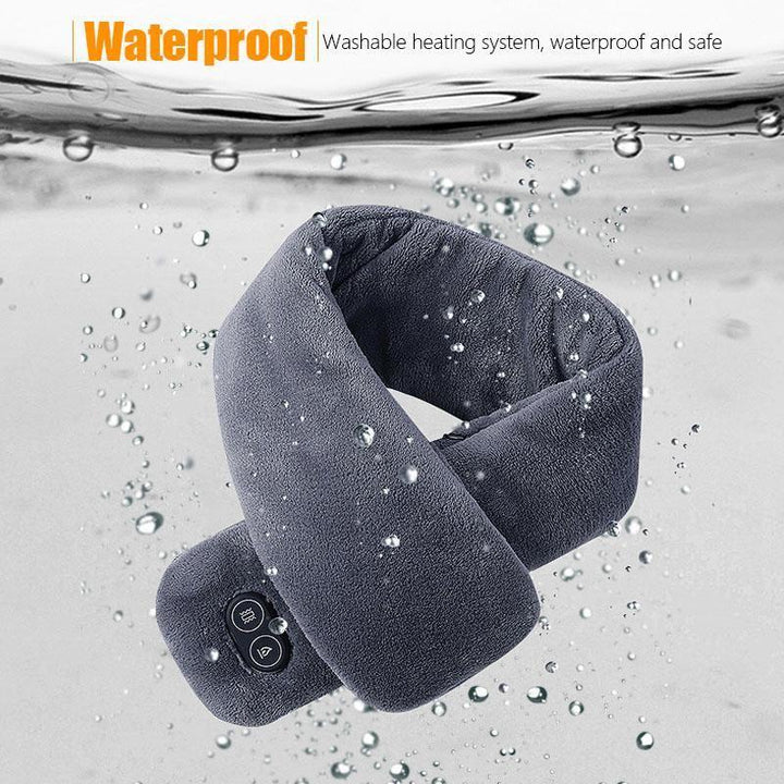 Plushley™ Heated Scarf with Vibration Massage and 3000 mAh Battery