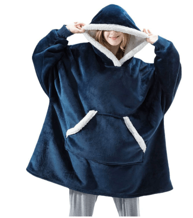 Oversized Fleece Hoodie Blanket with Extra-Large Hood