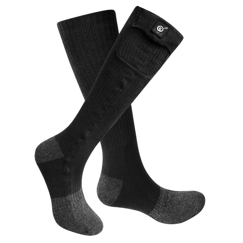 Plushley™ Washable Rechargeable Heated Ski Socks in Soft Cotton