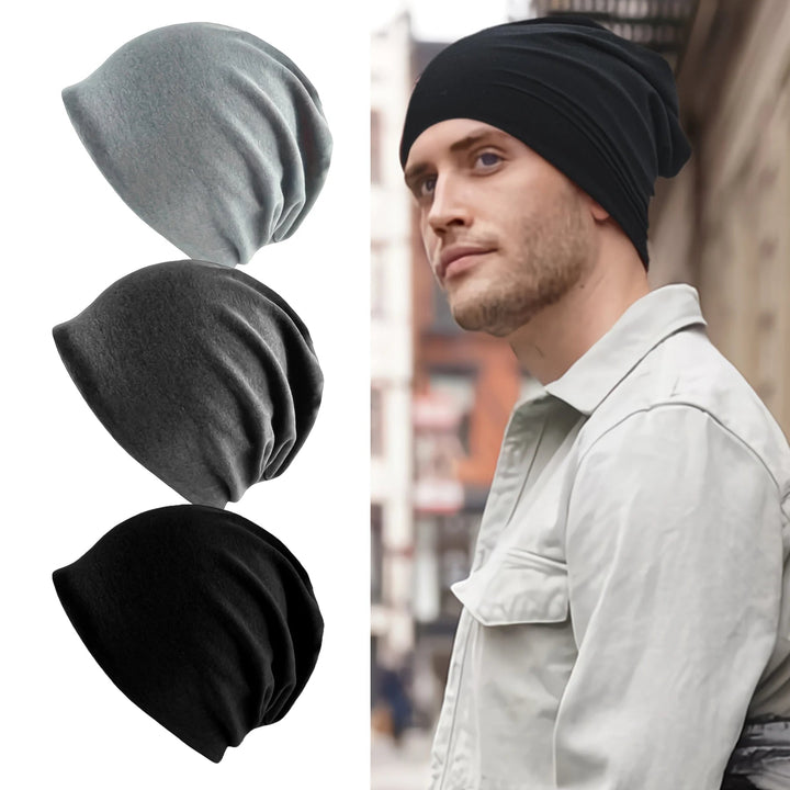 Slouchy Beanie Hat with Breathable Stretch Knit