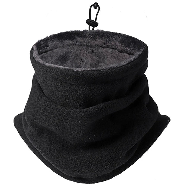 Fleece Balaclava Neck Warmer with Plush Lining and Adjustable Toggle