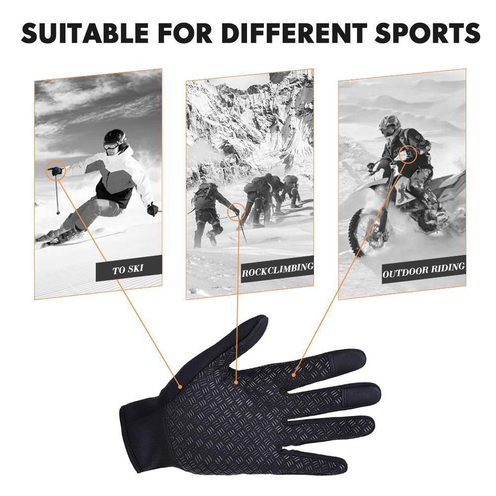 Warm Thermal Gloves with 3 Touchscreen Fingers and Zip Fit