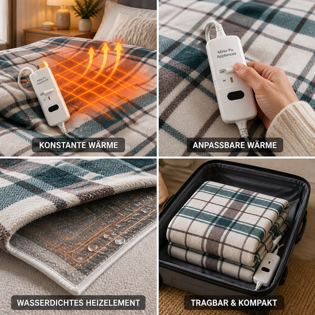 Plushley™ Electric Heated Blanket with Auto Thermostat, 9 Heat Settings
