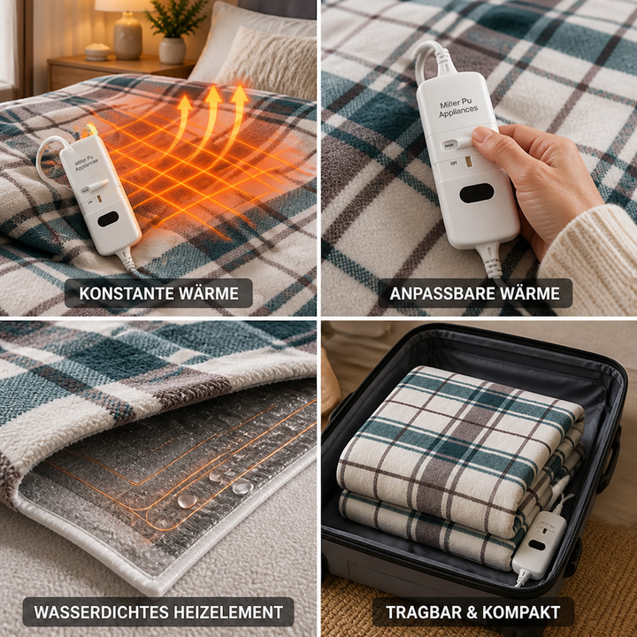 Plushley™ Electric Heated Blanket with Auto Thermostat, 9 Heat Settings