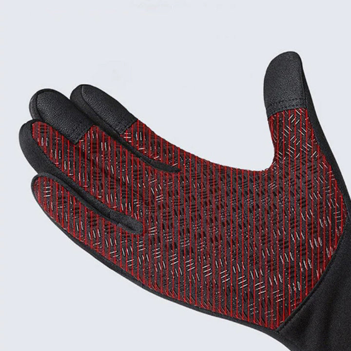 Water-Repellent Thermal Gloves with Fleece Lining and Grip