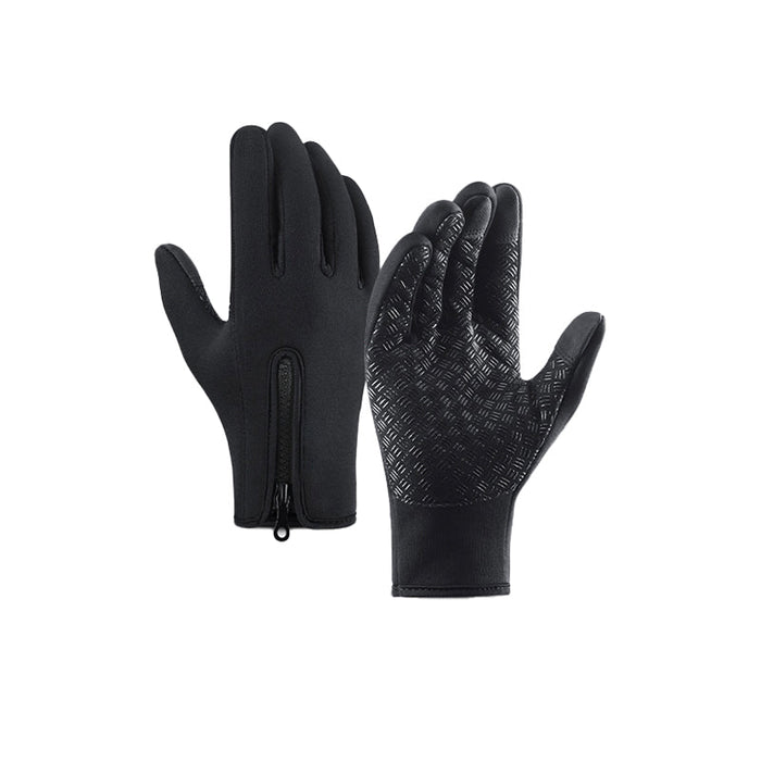 Plushley™ Warm Thermal Gloves with 3 Touchscreen Fingers and Zip Fit