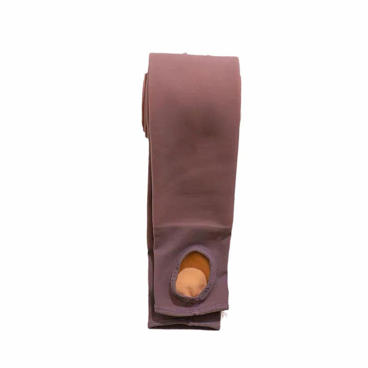 Thick Fleece-Lined Thigh-High Stockings with Stay-Up Fit