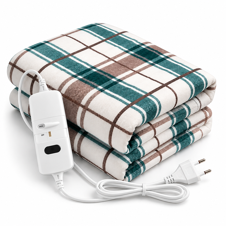 Plushley™ Electric Heated Blanket with Auto Thermostat, 9 Heat Settings