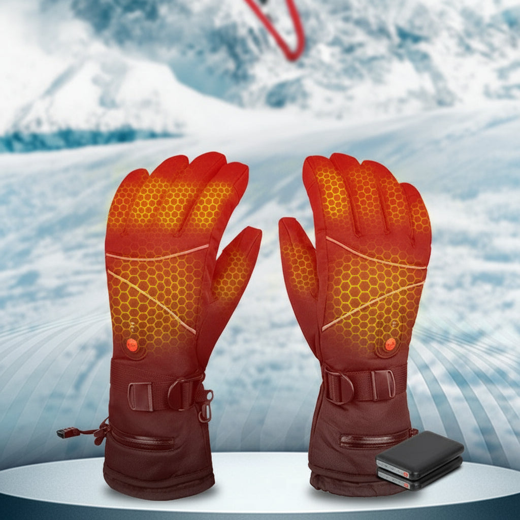 Plushley™ Waterproof Rechargeable Heated Ski Gloves