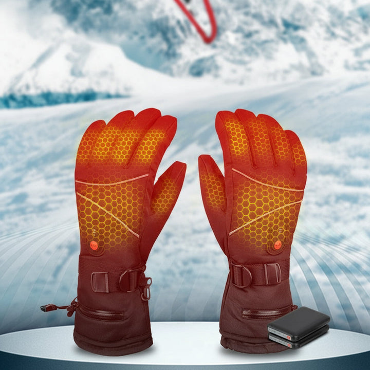 Plushley™ Waterproof Rechargeable Heated Ski Gloves