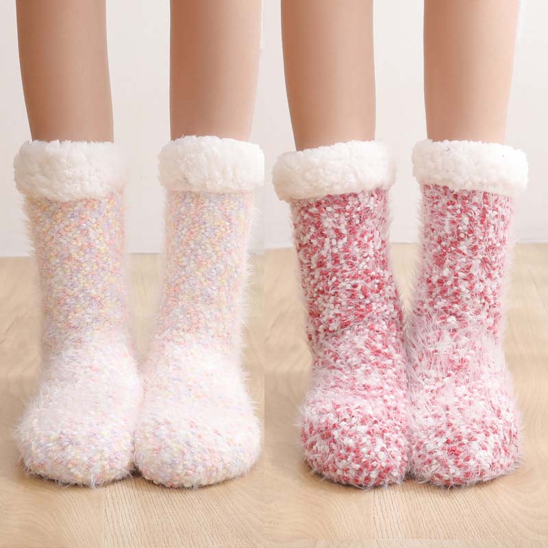Sherpa-Lined Non-Slip Grip Socks for All-Day Warmth