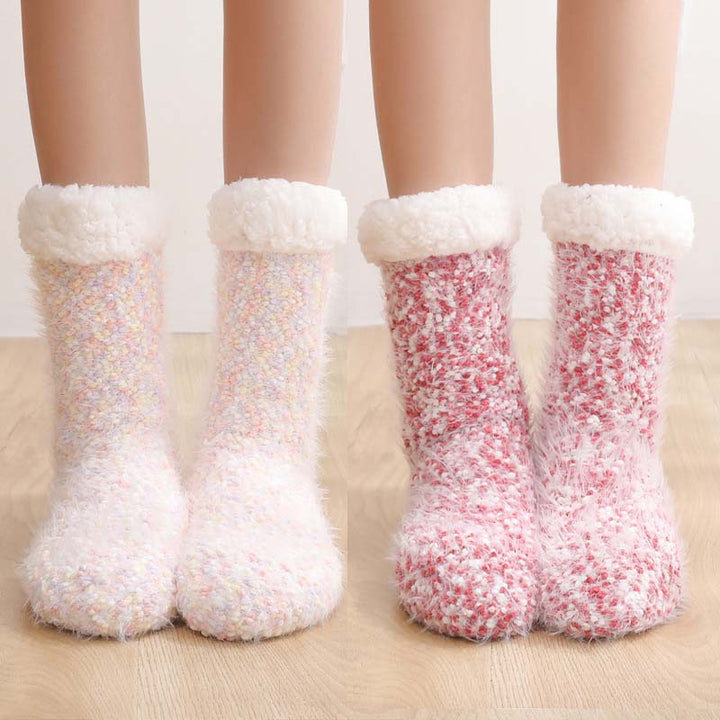 Sherpa-Lined Non-Slip Grip Socks for All-Day Warmth