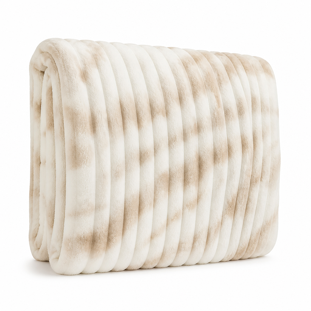 Plushley™ Swirl Tie-Dye Faux Fur Throw Blanket – Soft &amp; Breathable