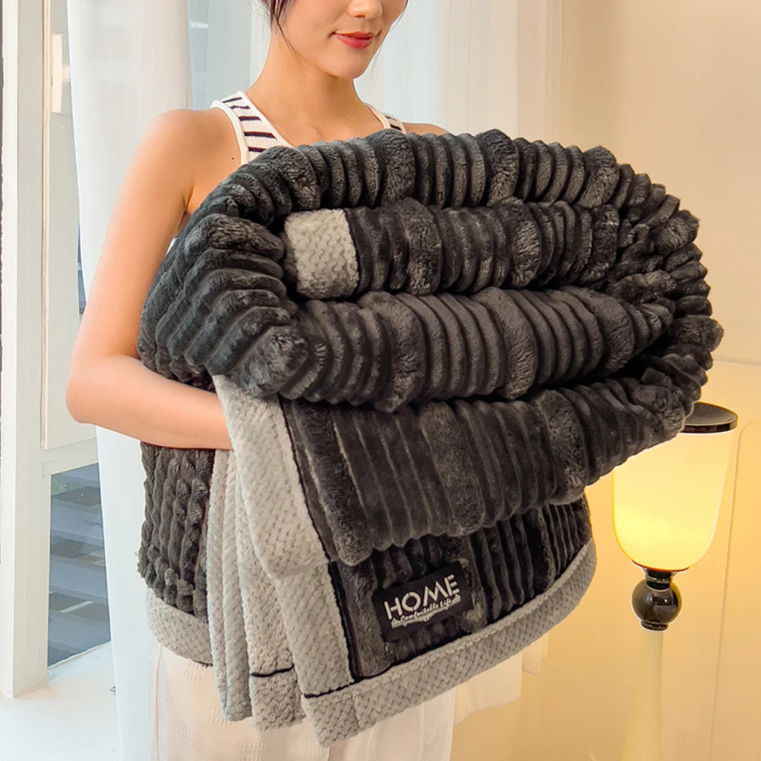 Warm Plush Winter Blanket for Bed &amp; Sofa