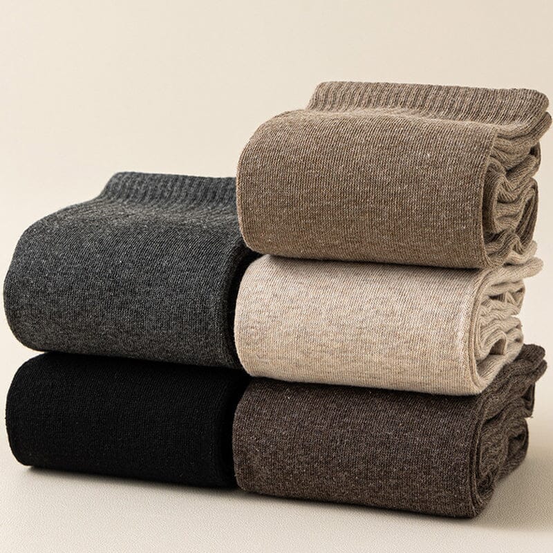 Thick Cotton Knee-High Socks for Warm, Breathable Comfort
