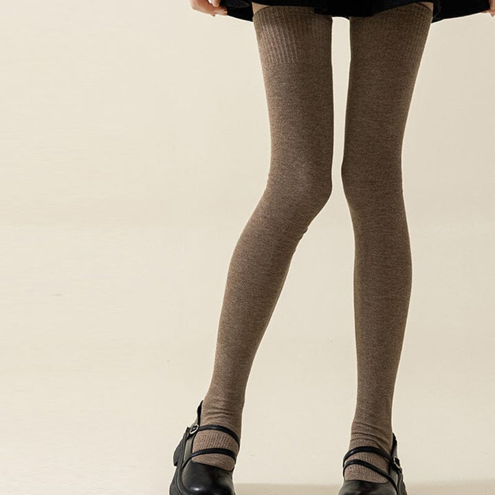 Thick Cotton Knee-High Socks for Warm, Breathable Comfort