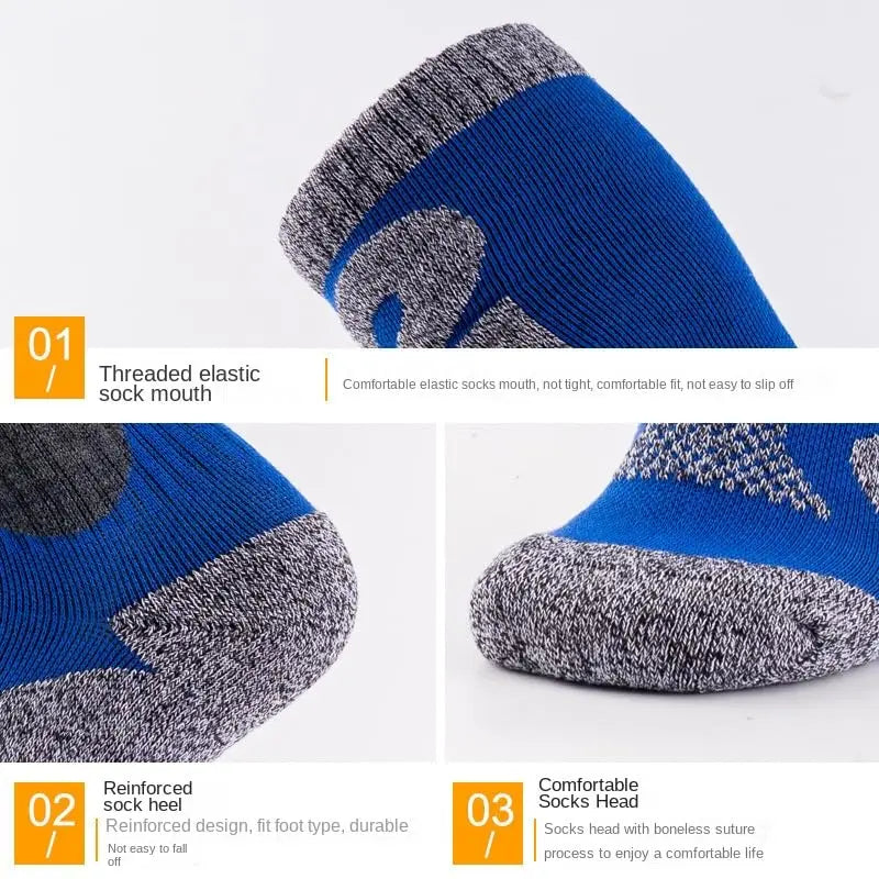 Merino Wool Blend Ski Socks with Cushioned Warmth