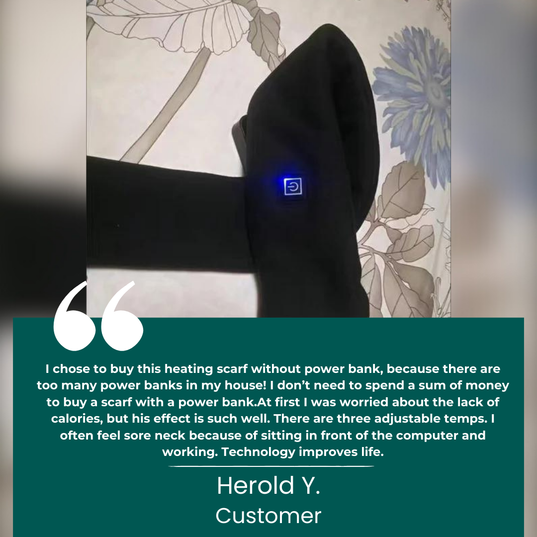 Plushley™ USB Heated Neck Wrap Scarf with Even, Soothing Warmth