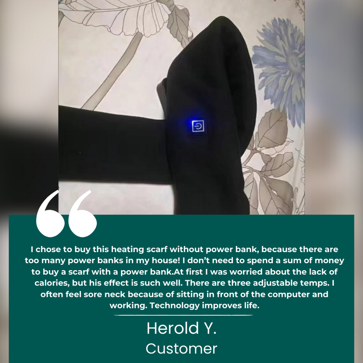 Plushley™ USB Heated Neck Wrap Scarf with Even, Soothing Warmth