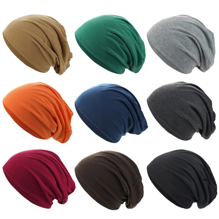 Slouchy Beanie Hat with Breathable Stretch Knit