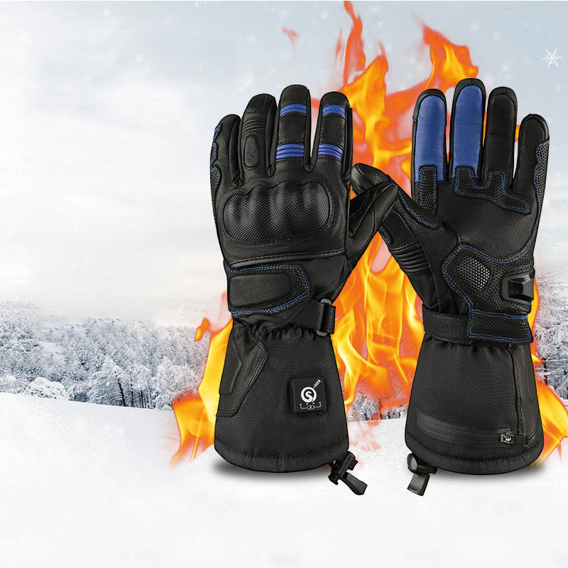 Plushley™ Windproof Rechargeable Heated Gloves with Non-Slip Grip