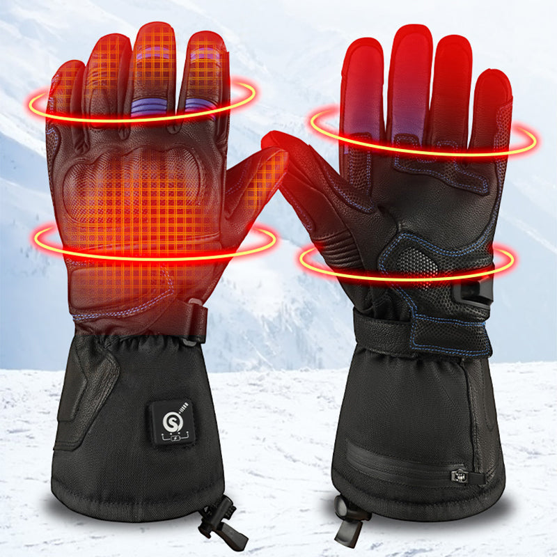 Plushley™ Windproof Rechargeable Heated Gloves with Non-Slip Grip