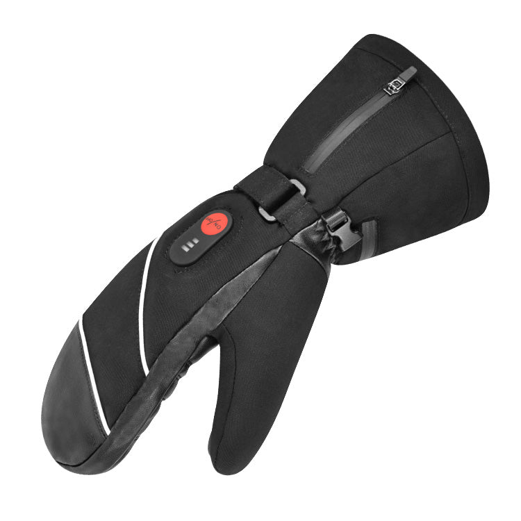 Plushley™ Waterproof Touchscreen Heated Ski Gloves with Fleece Lining