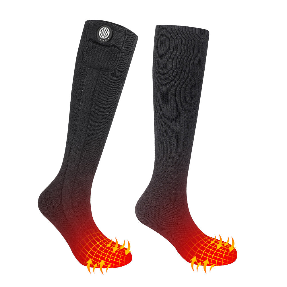 Plushley™ Washable Rechargeable Heated Ski Socks in Soft Cotton