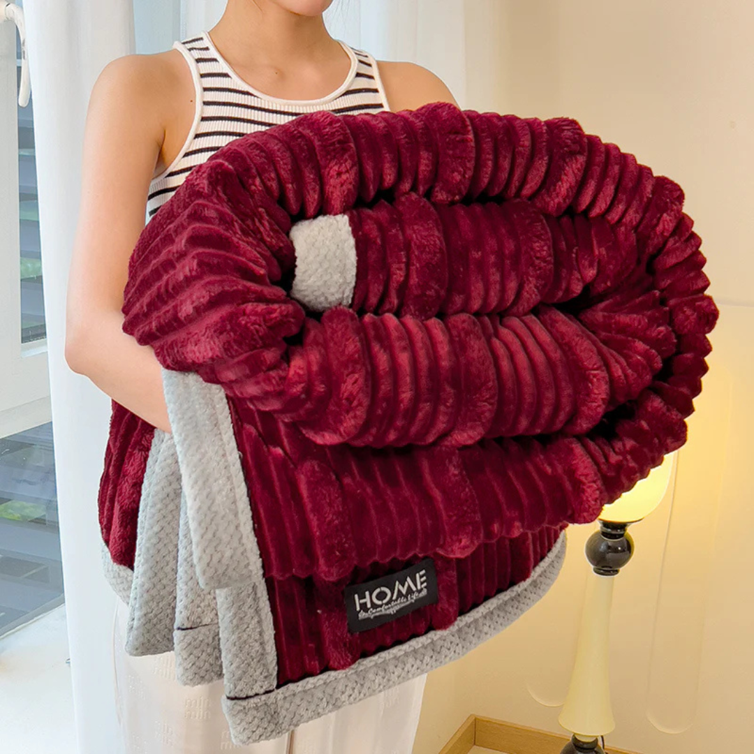 Warm Plush Winter Blanket for Bed &amp; Sofa