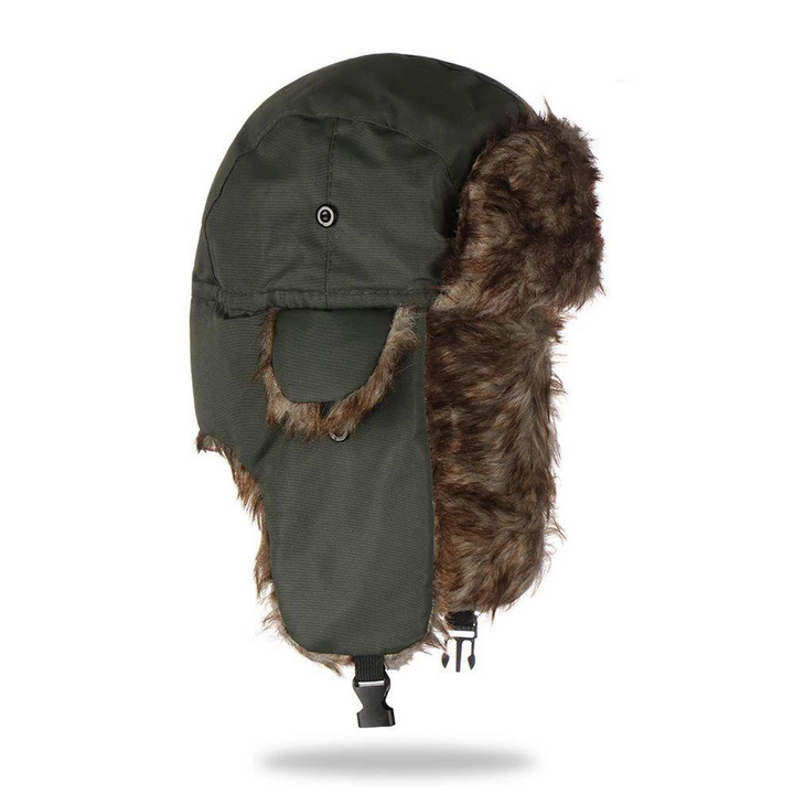 Faux Fur Aviator Trapper Hat with Warm Earflaps