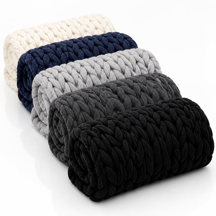 Evenly Weighted Breathable Blanket in Soft Faux Cashmere