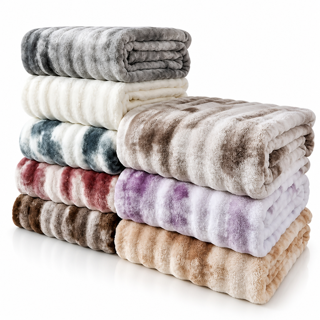 Reversible Swirl Faux Fur Throw With a Breathable Back