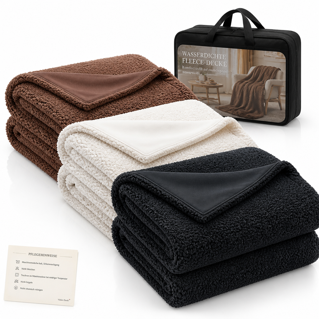 Waterproof Soft Fleece Throw Blanket with Quick-Dry Finish