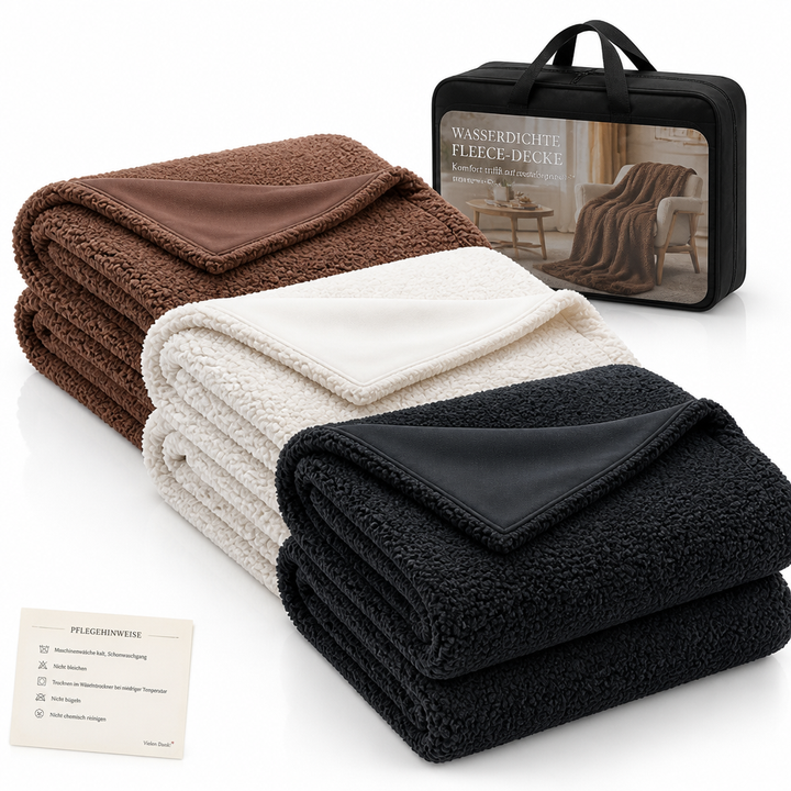 Waterproof Soft Fleece Throw Blanket with Quick-Dry Finish