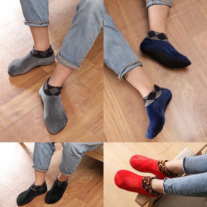 Non-Slip Thermal Socks with Silicone Grips for Indoor Wear