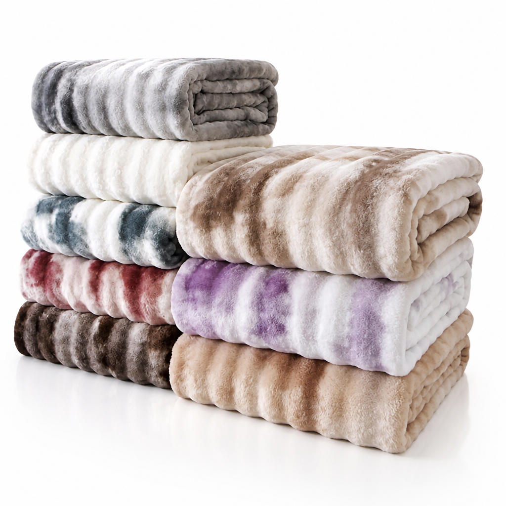 Plushley™ Swirl Tie-Dye Faux Fur Throw Blanket – Soft &amp; Breathable