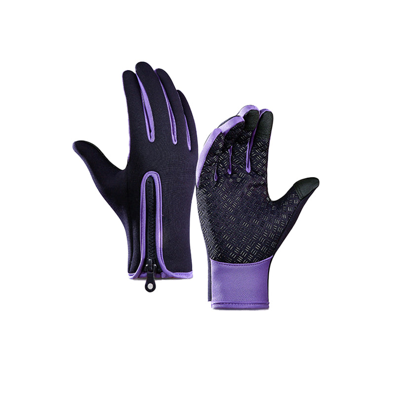 Warm Thermal Gloves with 3 Touchscreen Fingers and Zip Fit