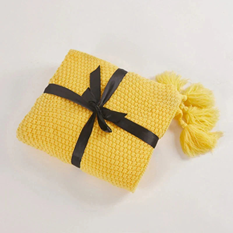 Handwoven Wool Blanket with Fringe