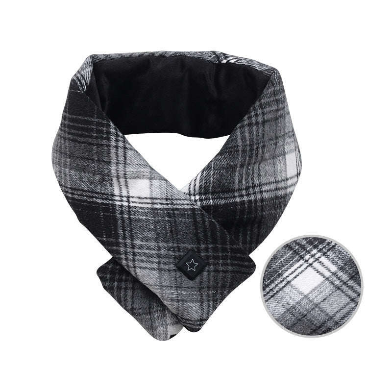 Plushley™ Cotton Heated Scarf with 3 Heat Levels and 7-Hour Battery