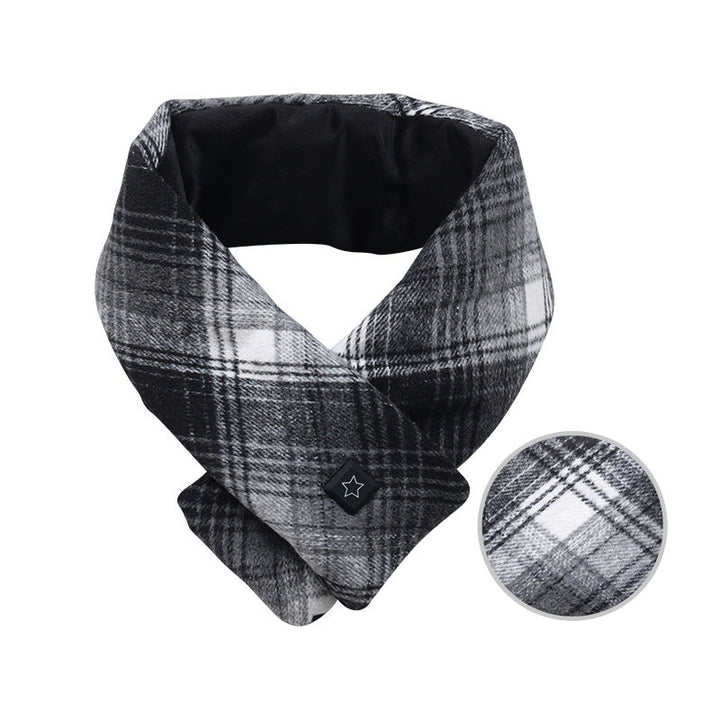 Plushley™ Cotton Heated Scarf with 3 Heat Levels and 7-Hour Battery