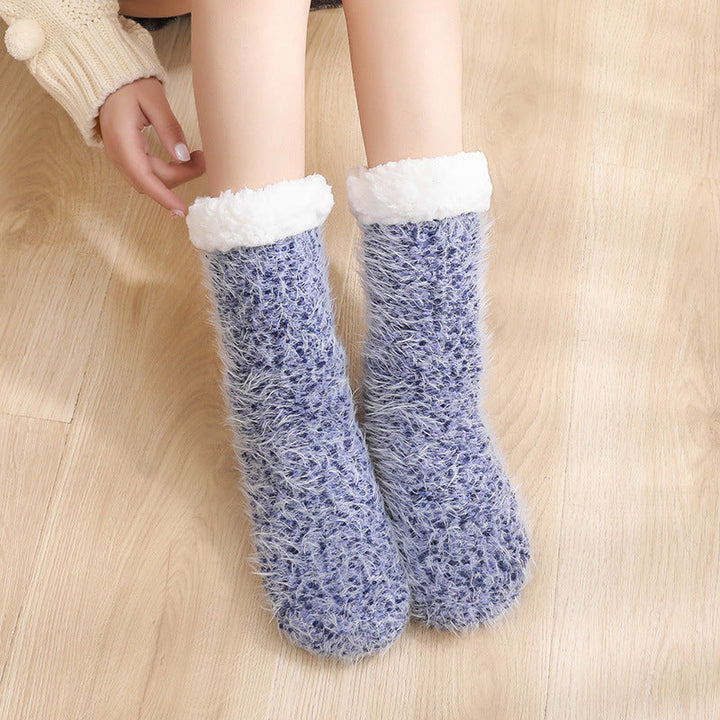 Sherpa-Lined Non-Slip Grip Socks for All-Day Warmth